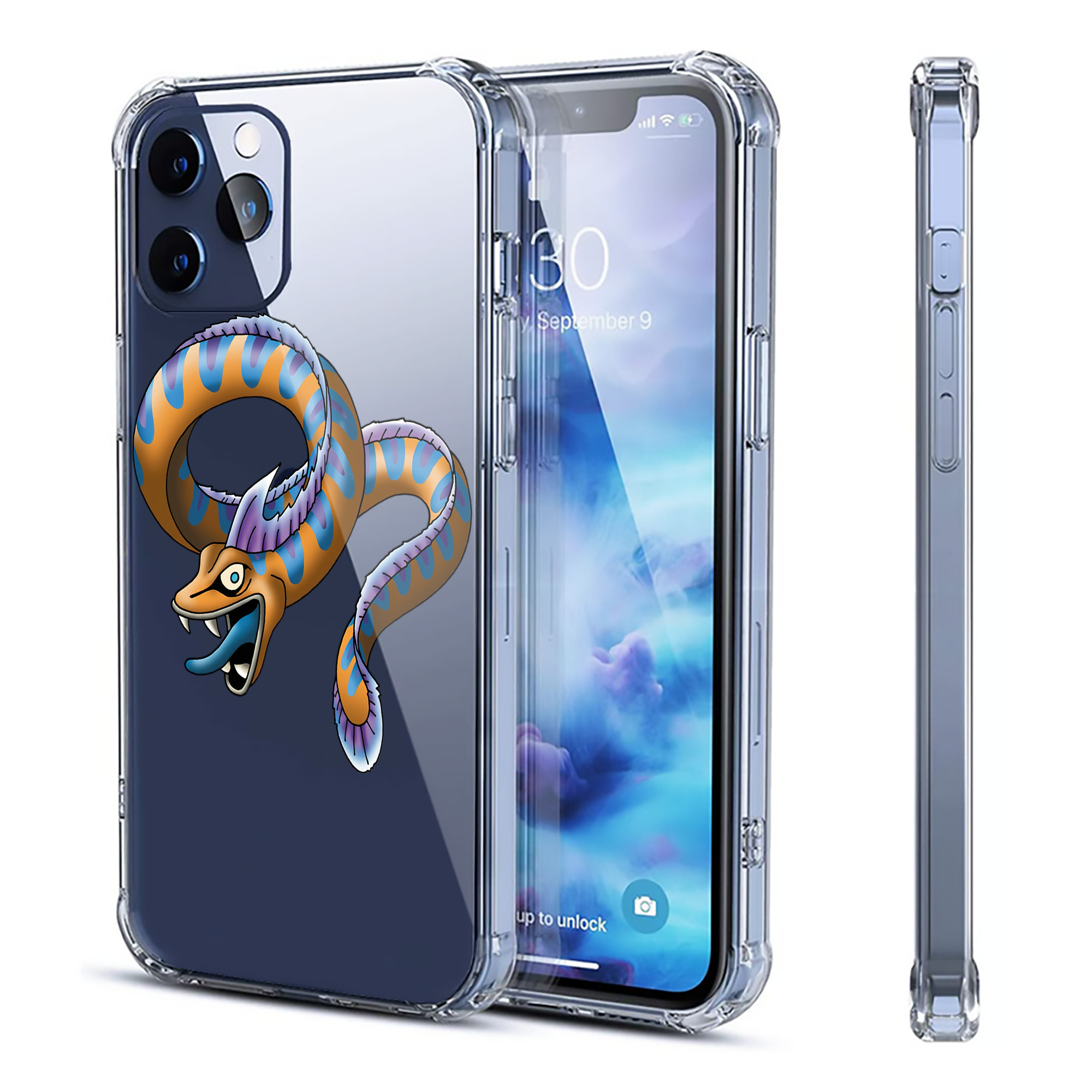 （画像用） ドラゴンクエスト Doragon Kuesuto Dragon Quest 【iPhone 12シリーズ対応】透明スマホケース（クリアソフトケース）